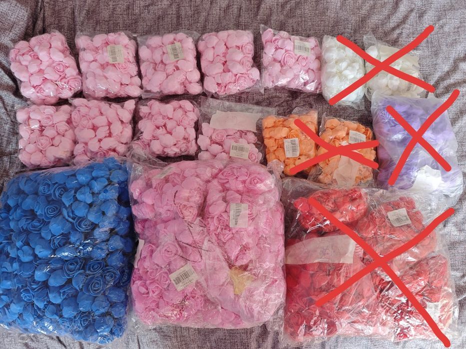 Рози за декорация, рози от фоам