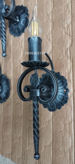 Лампи, аплик,  лампа за стена от Ковано желязо