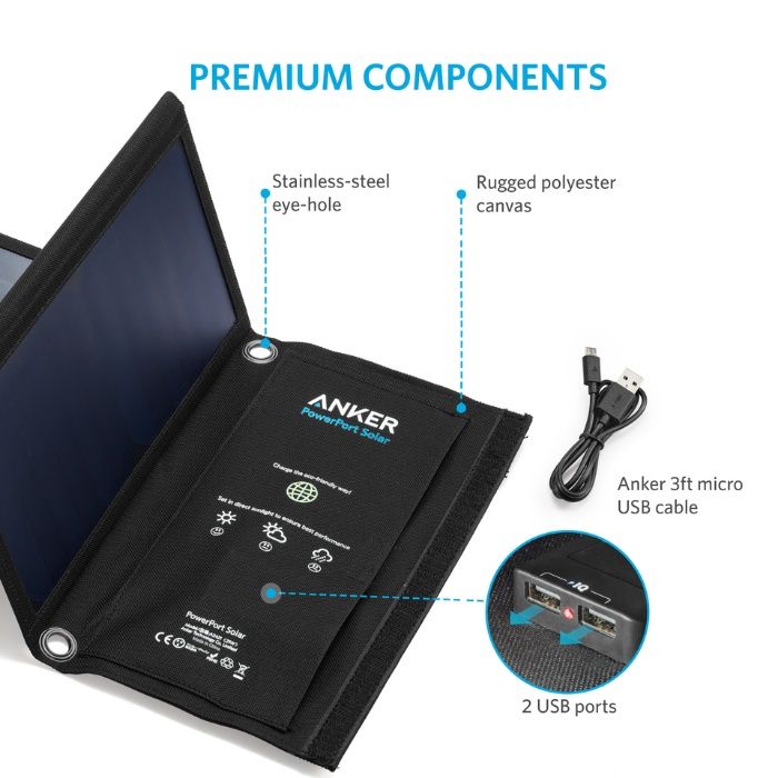 ANKER POWERPORT SOLAR 21W (A2421011)-зарядно със слънчеви панели
