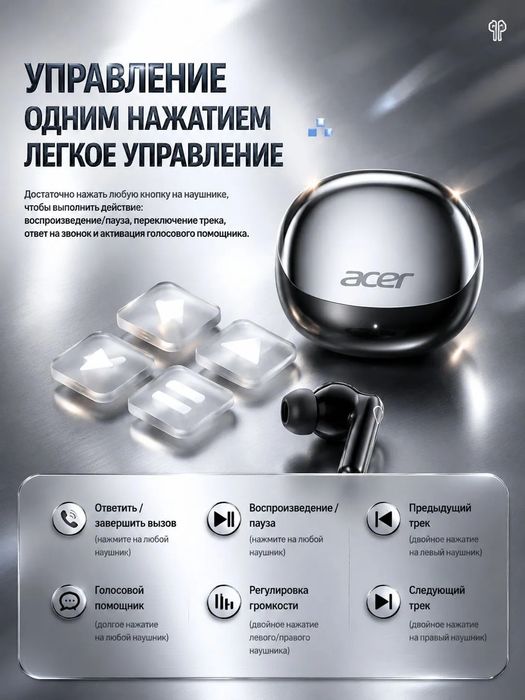 НОВЫЕ наушники ACER,  в упаковке
