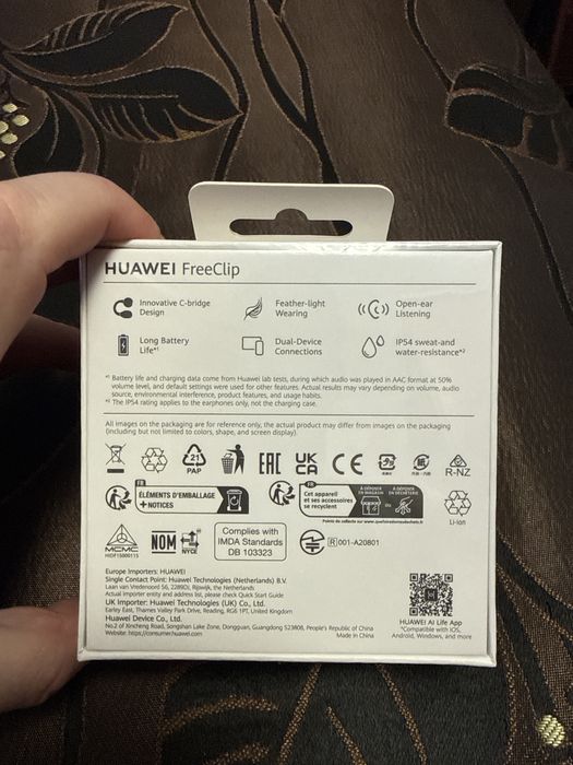 Наушники Huawei free clip