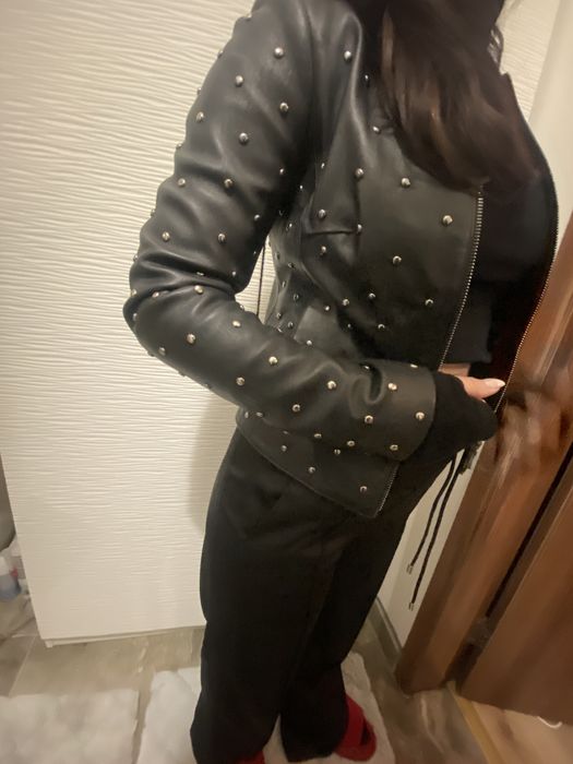 Яке la viva haute ciuture естествена кожа с капси