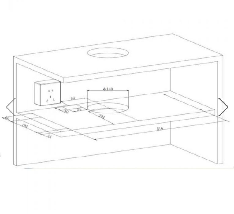 Hota incorporabila telescopica Heinner pe negru , 329 mc/h, 1 motor