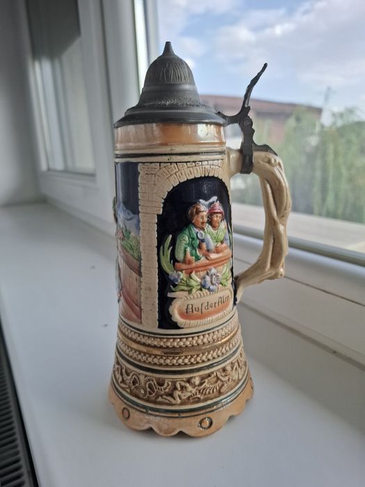 Cană de Bere Germană Vintage cu Mecanism Muzical Funcțional – "Der Dritte Mann" (RFG)