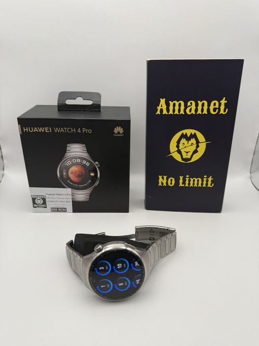 Huawei watch 4 Pro Titanium Full Box Garantie 12 Luni , AMANET NO LIMIT.
