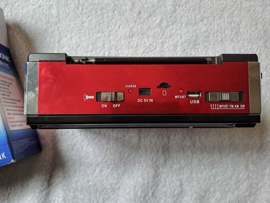 Radio Rotosonic, 3 benzi, lanterna,ceas, USB,MP3, Wireless, acumulator