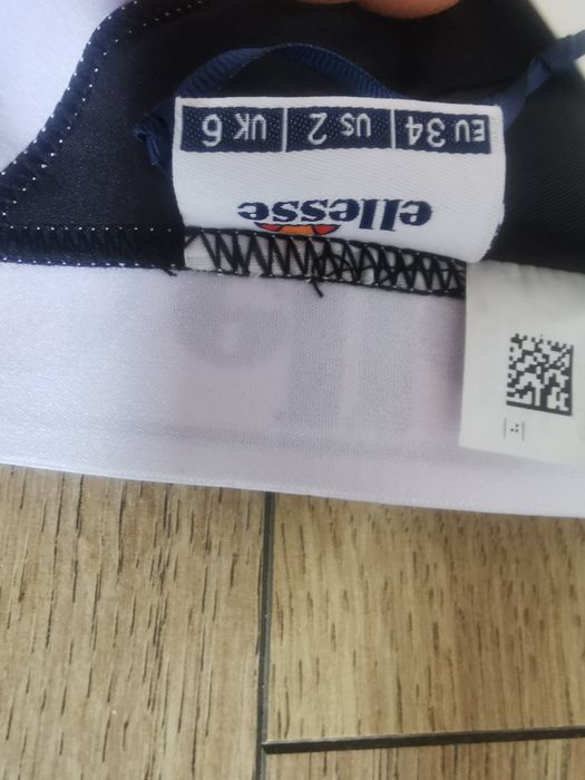 Costum de baie Bikini Ellesse damă negru Logo banda elastica alba