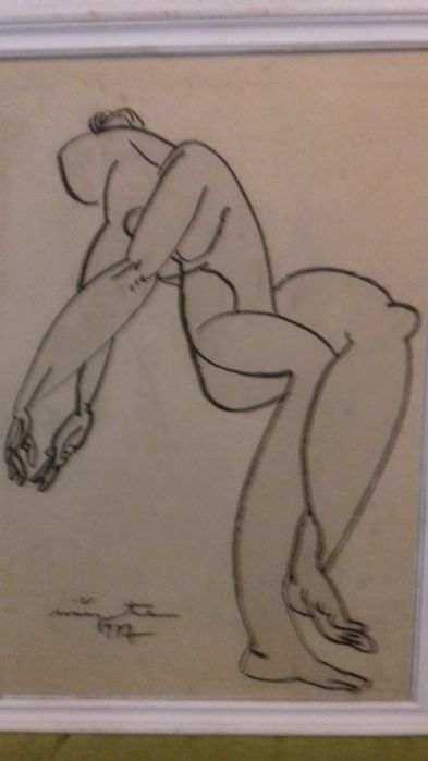 Tablou Nica Petre Nud carbune