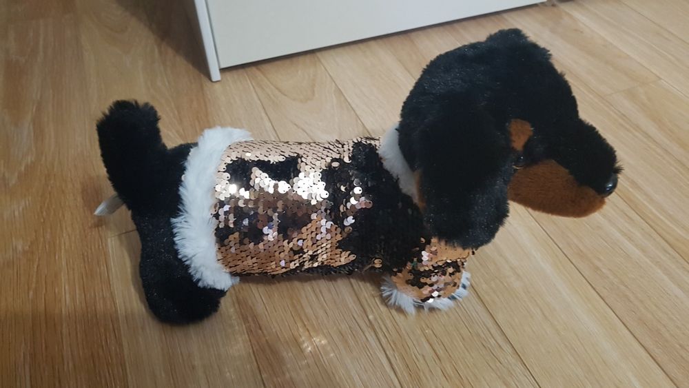 Cățel cu paiete reversibile 30 cm