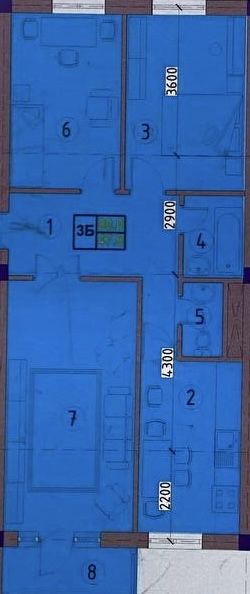 Новостройка ЖК Обиназир 3-комнатная 71 кв