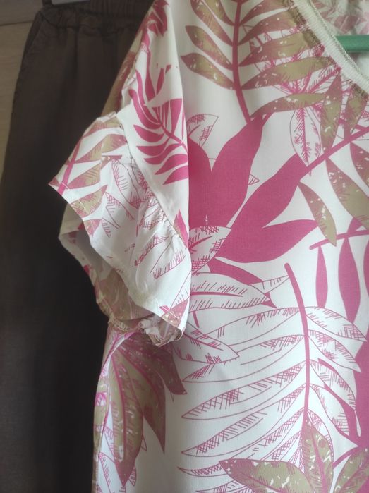 Дамски панталон ленен кафяв