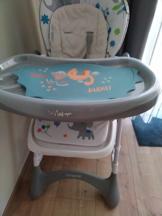 Столче за хранене Cangaroo - Mint - сиво.