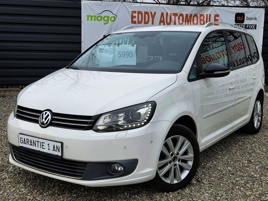 Volkswagen Touran Garantie 1An Rata 750Ron Xenon Led Carte service Parkassist Navi