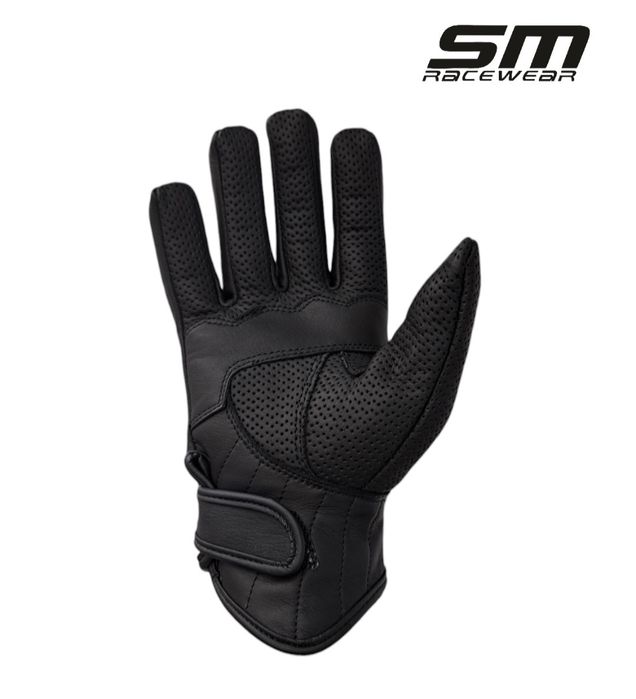 Manusi moto piele naturala perforata SM Wind marimi S M L XL 2XL 3XL
