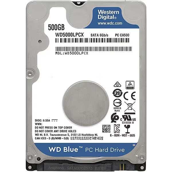 Hard Disk 500GB Laptop WD Blue SATA 3, 7mm 2.5" WD5000LPCX Nou Sigilat