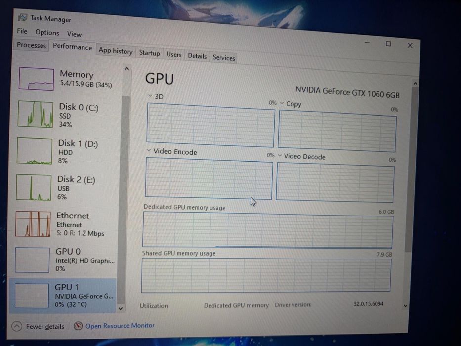 PC GAMING i5 6600-gtx 1060 6gb-16 gb RAM