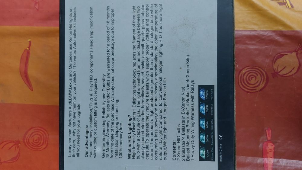 De vânzare set bec xenon.