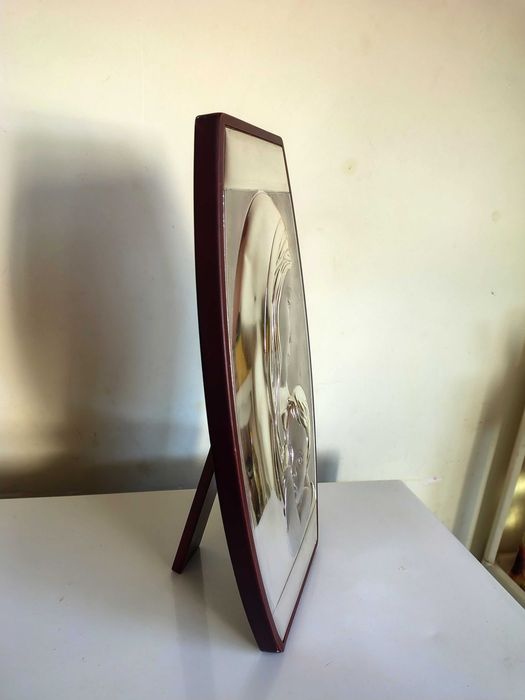 Страхотна Сребрена Икона Дева Мария С Младенеца