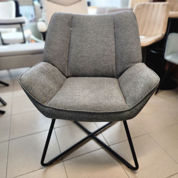 PROMO Fotoliu WOLTU, textil gri