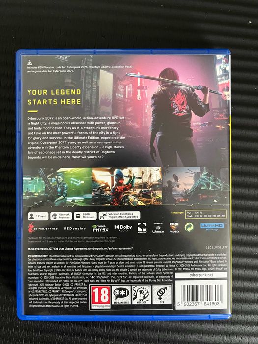 Игра за playstation - Cyberpunk 2077 - ps5