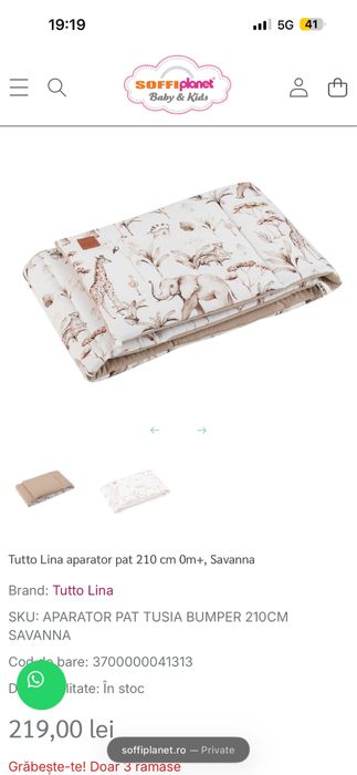 Pat bebelusi saltea babybumper babynest NOI