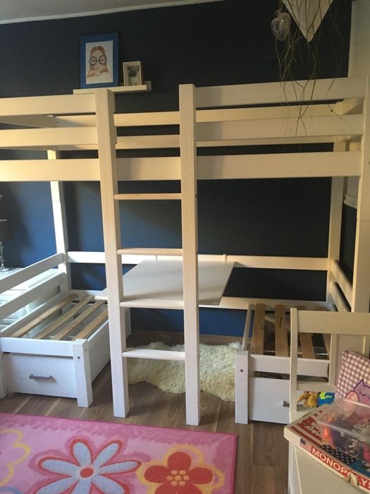 Pat supraetajat multifunctional alb