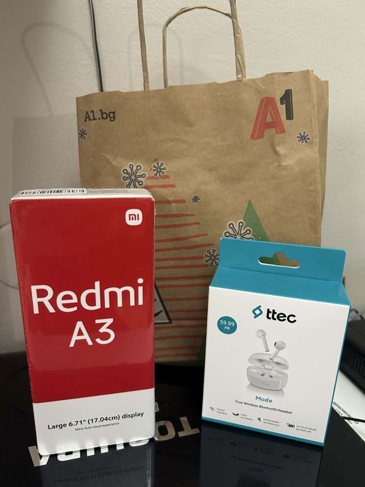 Xiaomi Redmi A3 нов запечатан + подарък нови слушалки