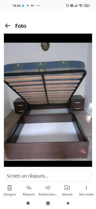 Pat pe mijloc 125/190 cu saltea
