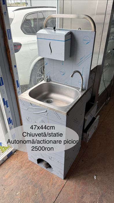 Chiuveta inox profesionala horeca dubla simpla, oua sau cu actionare la picior