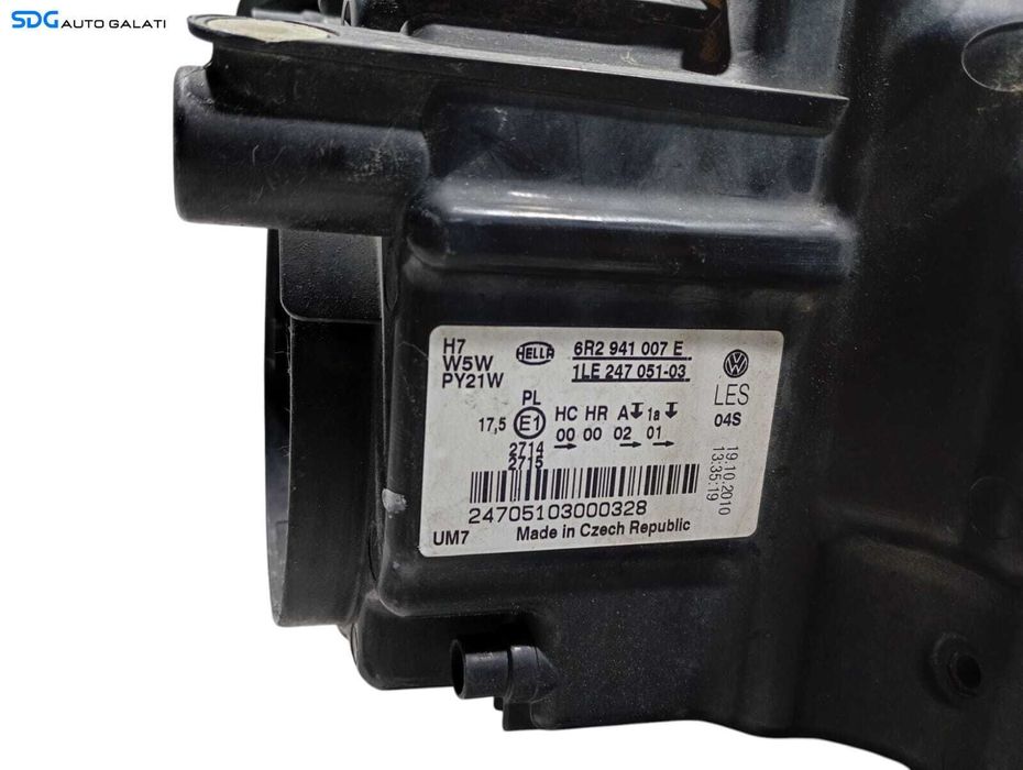 Far Stanga FARA Xenon Volkswagen Polo 6R 2009 - 2017 Cod 6R2941007E 1LE247051-03 [LC0869]