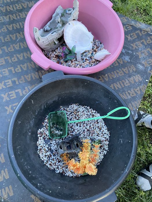 Аквариум средний с камушками