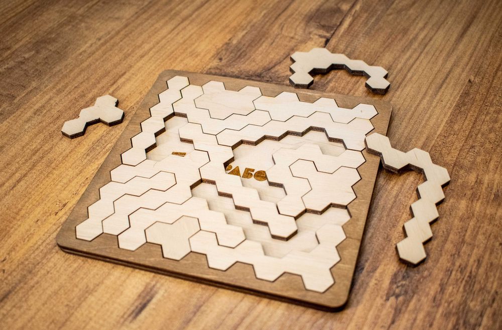 Дървен Хекса пъзел