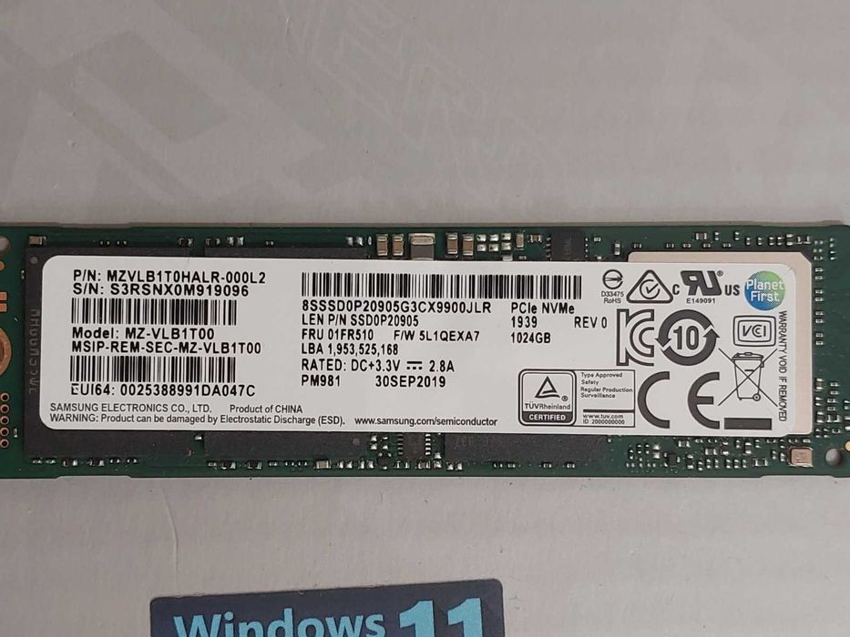 1TB NVMe Samsung MZVLB1T