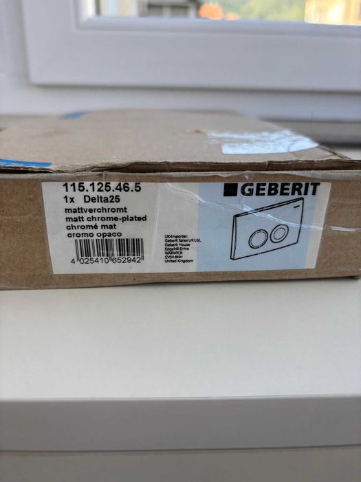 Clapeta de actionare rezervor WC incastrat Geberit Delta 25 crom mat