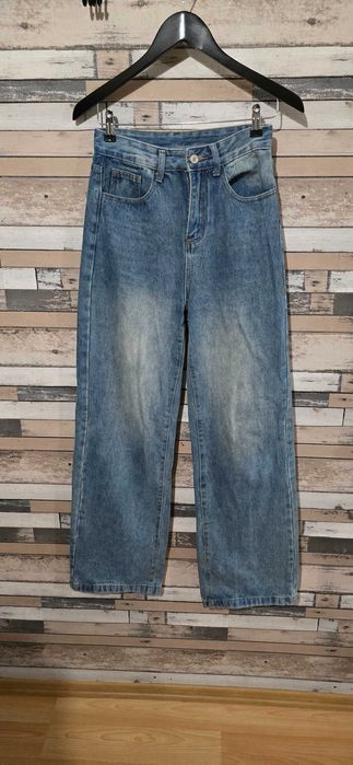 Дамски дънки с висока талия М-(х-648)