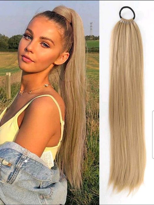 Синтетично удължение за коса , конска опашка в 4 цвята