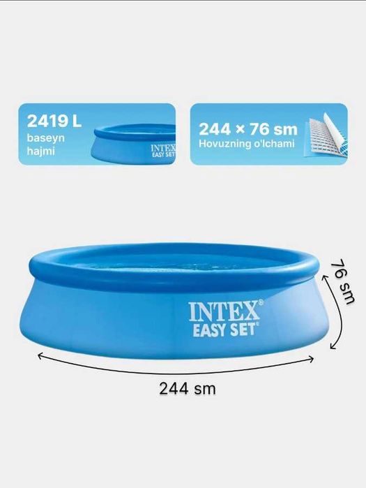 Intex basseyin, Надувной бассейн, bassen, basen, бассейн