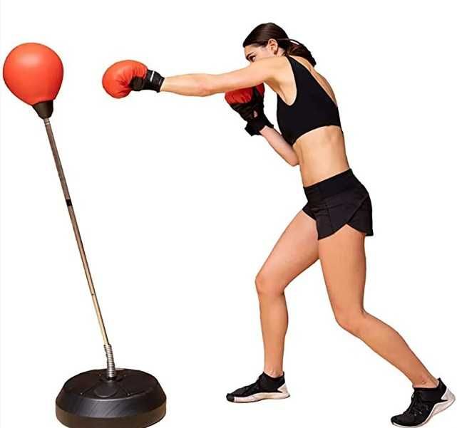 Груша для бокса напольная + боксерские перчатки до 125 см