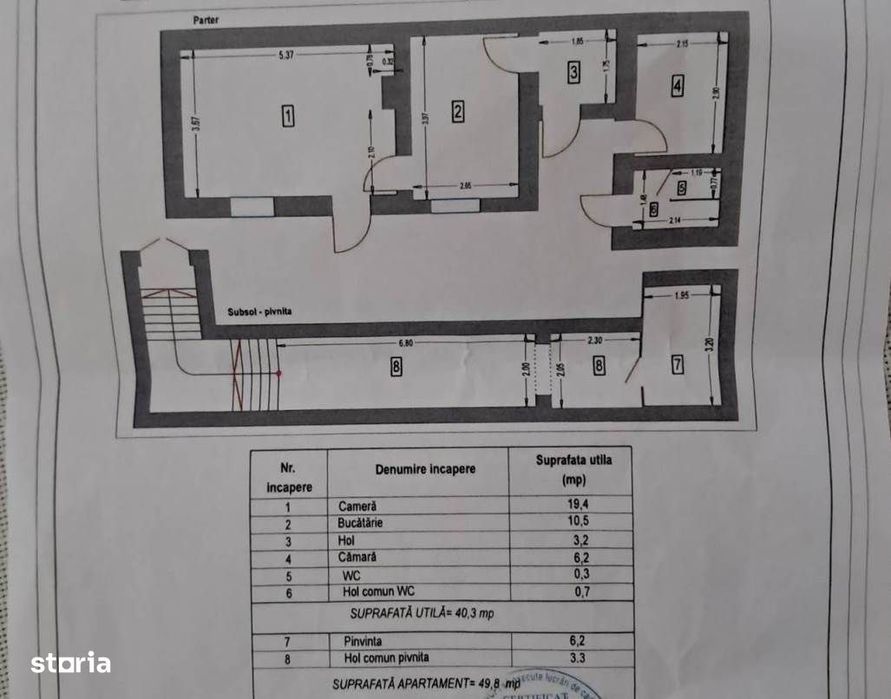 Apartament la casa in zona centrala pretabil birouri