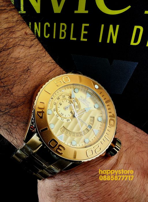 ПРОМО!!!  INVICTA Grand Diver Gold automatic 52 mm, Инвикта нов