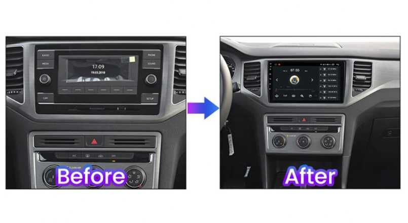 9-инчова мултимедия VW Passat B8, Tiguan (2017–2021)Touran (2021–2024)