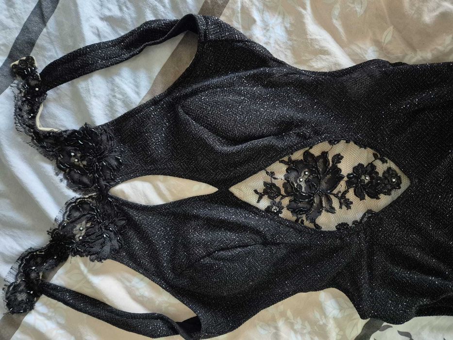 Бална/коктейлна черна рокля