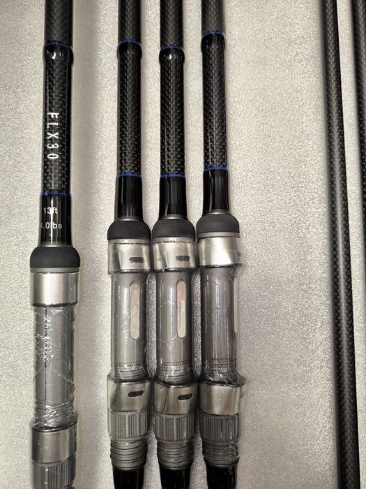 SET 4 Lansete FL FLX30 3.96M 4.0Lbs 2Seg + 4 Mulinete Pro FL FLX 14000