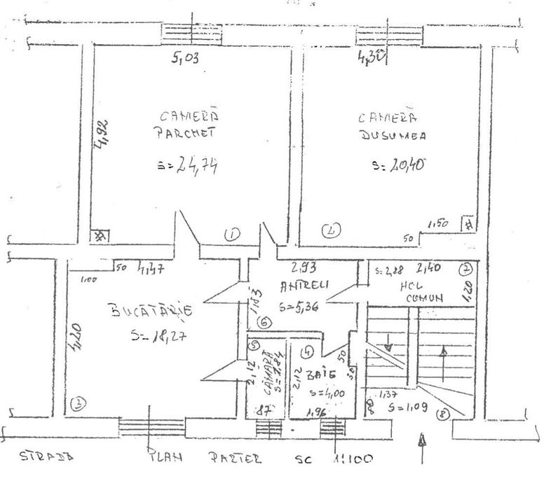 Apartament la casă – 76 mp + terasă + curte + pod mansardabil