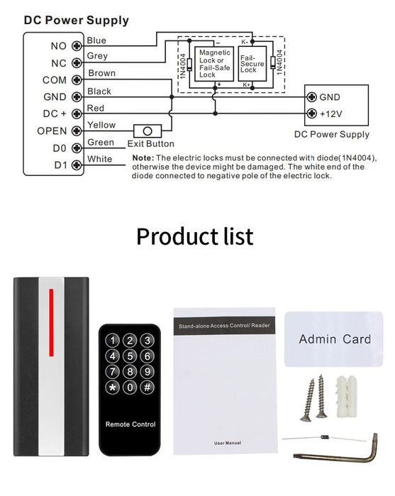 Считыватель карт Em/Mf, Автономный RFID контроль доступа, ID/IC Reader