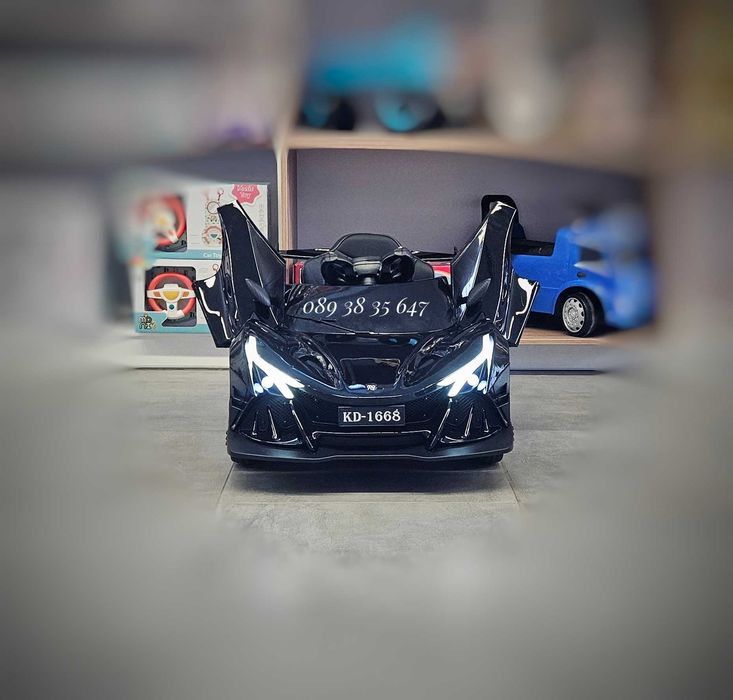 ТОП ЦЕНА!НОВО!Акумулаторна кола Flash BLACK с 4Х4,12V,меки гуми,USB