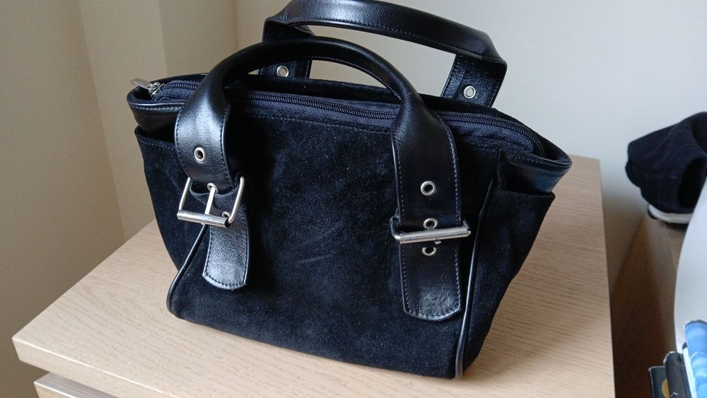 Geanta neagra piele