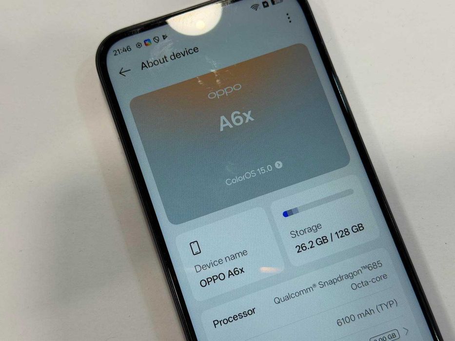 OPPO A6x 128GB 4GB RAM Dual