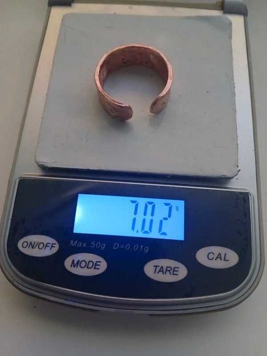 Unicat! Inel din cupru pur 99,99 %, lucrat manual