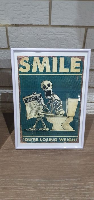 Tablou baie wc funny schelet